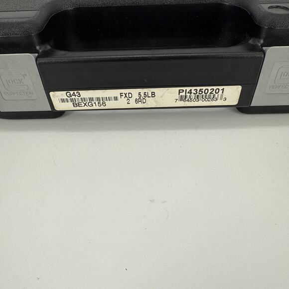 Glock OEM Clamshell Hard Pistol Case for G43 - Used 10.5 x 9.5 x 2.5 - Picture 7 of 8